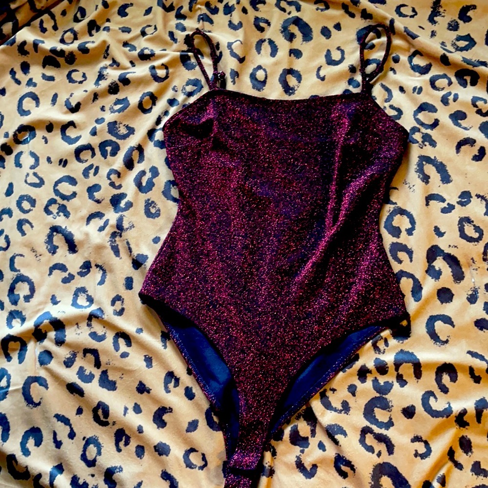 Red Sparkle Body Suit